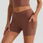 Yoga Shorts With Pockets Custom Sportswear Suppliers Wholesale Gym Apparel Gym Shorts Bulk