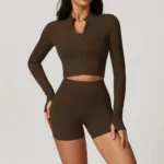 Slim Fit Sports Jacket Workout Cothing Manufacturers Yoga Jacket Womens Exercise Wear Wholesale