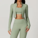 Slim Fit Sports Jacket Workout Cothing Manufacturers Yoga Jacket Womens Exercise Wear Wholesale