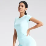 Custom Women's Yoga Shirts Private Label Sports Apparel White Label Activewear Sportswear Wholesaler