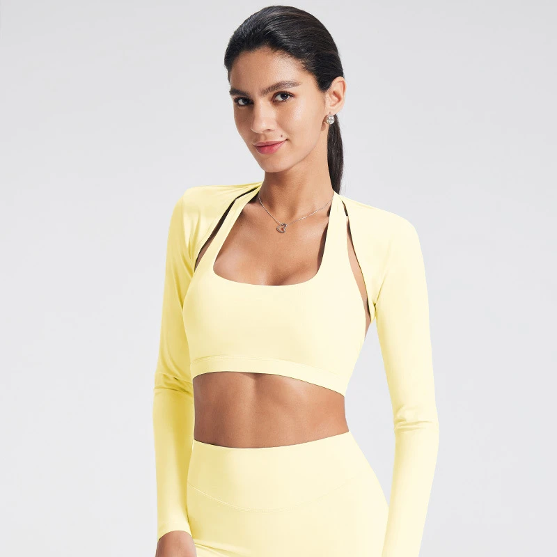 Jia Sportswear Manufacturer Shawl with Long Sleeves White Label Activewear Fitness Jackets Manufacturers