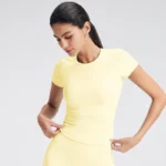 Custom Women's Yoga Shirts Private Label Sports Apparel White Label Activewear Sportswear Wholesaler