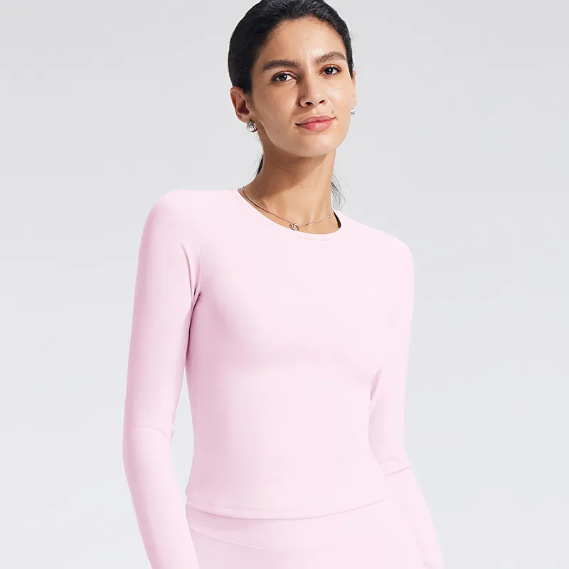 Long Sleeve Yoga Shirts Custom Workout Sets Gym Wear Manufacturer Sportswear Wholesaler Slim Fit Yoga Tops