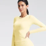 Long Sleeve Yoga Shirts Custom Workout Sets Gym Wear Manufacturer Sportswear Wholesaler Slim Fit Yoga Tops