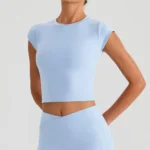 Short Sleeve Yoga Top Activewear Wholesale Suppliers Gym Wear Manufacturers China Sportswear