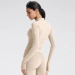 Custom Yoga Jacket Womens Wholesale Slim Fit Jackets Gym Apparel Manufacturer Private Label Sportswear