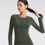 Long Sleeve Yoga Shirts Custom Workout Sets Gym Wear Manufacturer Sportswear Wholesaler Slim Fit Yoga Tops