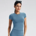 Custom Women's Yoga Shirts Private Label Sports Apparel White Label Activewear Sportswear Wholesaler