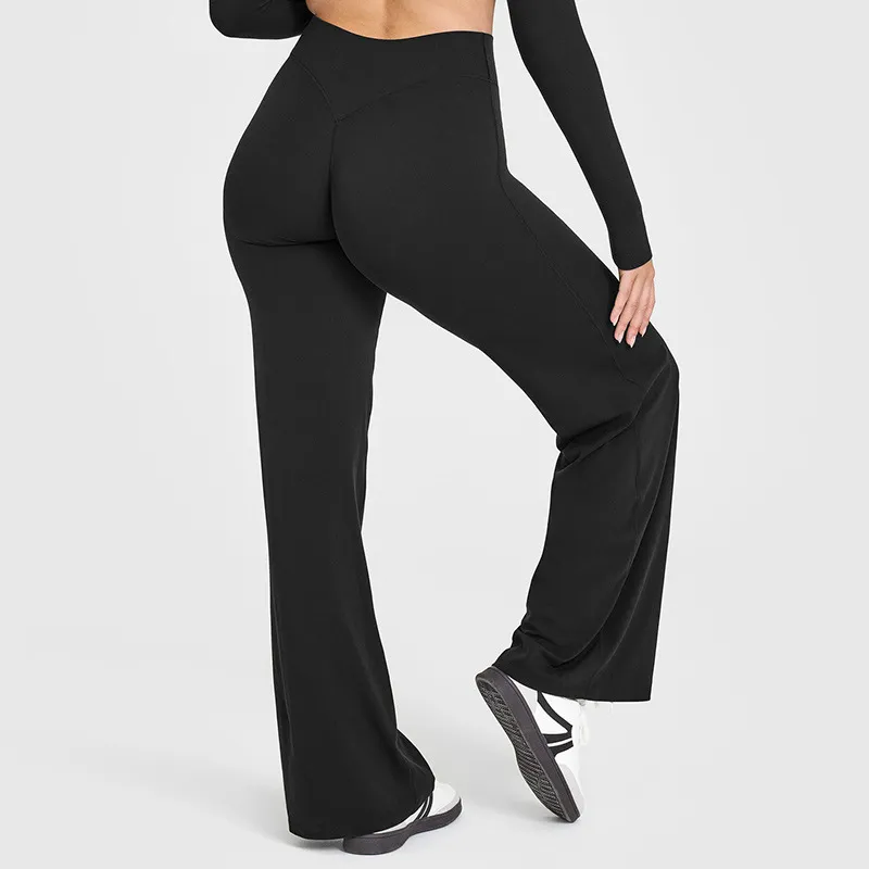 Wide Leg Yoga Pants​ Sportswear Clothing Manufacturer Flare Yoga Pants For Women Wholesale Yoga Pants Wholesale Gym Apparel