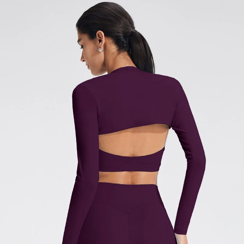 Jia Sportswear Manufacturer Shawl with Long Sleeves White Label Activewear Fitness Jackets Manufacturers