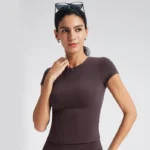 Custom Women's Yoga Shirts Private Label Sports Apparel White Label Activewear Sportswear Wholesaler