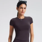 Custom Women's Yoga Shirts Private Label Sports Apparel White Label Activewear Sportswear Wholesaler