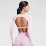 Long Sleeve Yoga Shirts Wholesale Activewear Sets Gym Clothing Distributors Sportswear Wholesaler Slim Fit Suit Tops