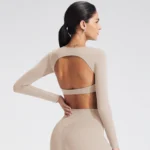 Long Sleeve Yoga Shirts Wholesale Activewear Sets Gym Clothing Distributors Sportswear Wholesaler Slim Fit Suit Tops