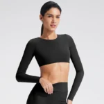 Long Sleeve Yoga Shirts Wholesale Activewear Sets Gym Clothing Distributors Sportswear Wholesaler Slim Fit Suit Tops