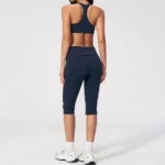 Fold-Over Waist Cropped Yoga Leggings China Clothing Factory Custom Activewear