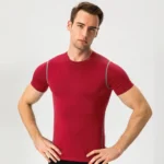 Men's Compression Fit Short Sleeve Training Shirt Sweat Wicking T Shirt Wholesale Mens Activewear