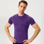 Men's Compression Fit Short Sleeve Training Shirt Sweat Wicking T Shirt Wholesale Mens Activewear
