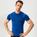 Men's Compression Fit Short Sleeve Training Shirt Sweat Wicking T Shirt Wholesale Mens Activewear