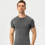 Men's Compression Fit Short Sleeve Training Shirt Sweat Wicking T Shirt Wholesale Mens Activewear