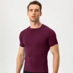 Men's Compression Fit Short Sleeve Training Shirt Sweat Wicking T Shirt Wholesale Mens Activewear