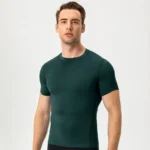 Men's Compression Fit Short Sleeve Training Shirt Sweat Wicking T Shirt Wholesale Mens Activewear