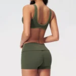 Fold-Over High-Waist Booty-Lift Yoga Shorts Sports Clothing Suppliers Womens Gym Shorts